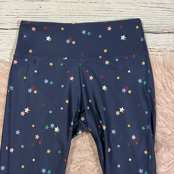 Summersalt Do It All High Rise 7/8 Leggings Deep Sea Blue Scatter Star Print - Picture 4 of 9